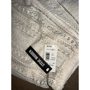 Steve Madden Women's Pearl Crochet Cargo Pants in White